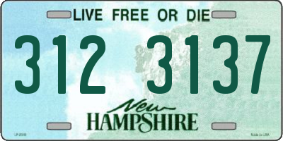 NH license plate 3123137