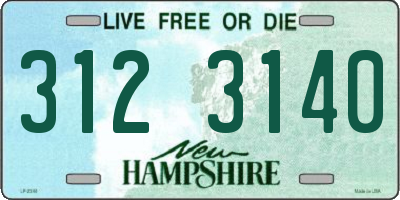 NH license plate 3123140
