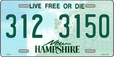 NH license plate 3123150