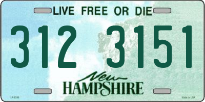 NH license plate 3123151