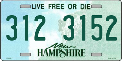 NH license plate 3123152