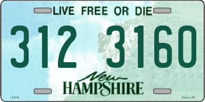 NH license plate 3123160