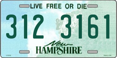 NH license plate 3123161