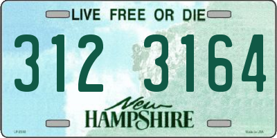 NH license plate 3123164