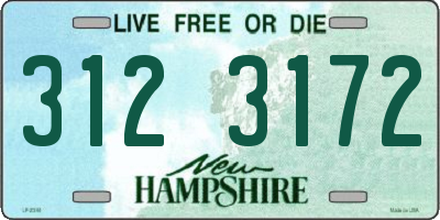 NH license plate 3123172