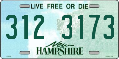 NH license plate 3123173
