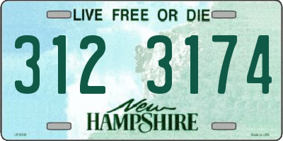 NH license plate 3123174