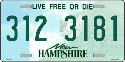 NH license plate 3123181
