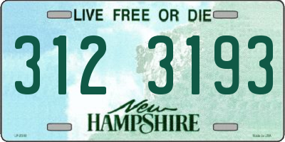 NH license plate 3123193