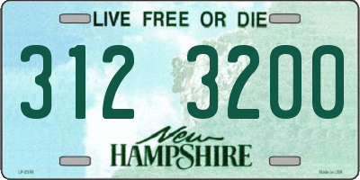 NH license plate 3123200
