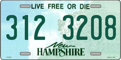 NH license plate 3123208