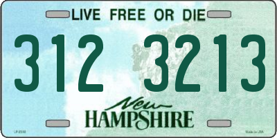 NH license plate 3123213