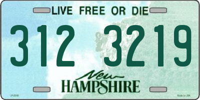NH license plate 3123219