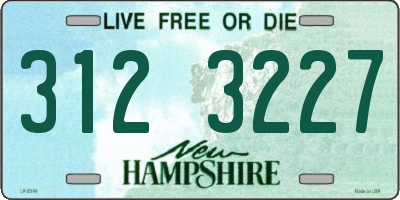 NH license plate 3123227