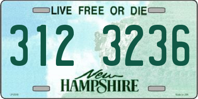 NH license plate 3123236