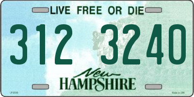 NH license plate 3123240