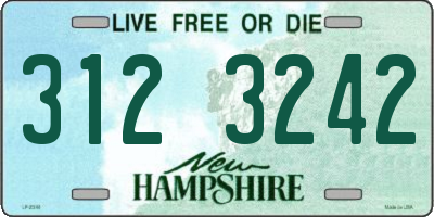 NH license plate 3123242