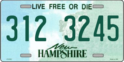 NH license plate 3123245