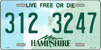 NH license plate 3123247