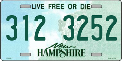 NH license plate 3123252