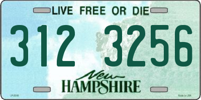 NH license plate 3123256