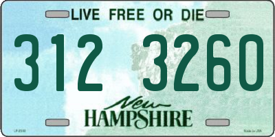 NH license plate 3123260