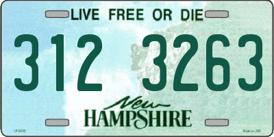 NH license plate 3123263