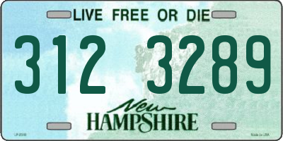 NH license plate 3123289