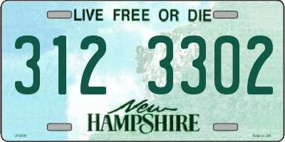 NH license plate 3123302