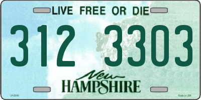 NH license plate 3123303