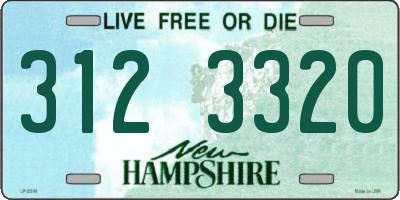 NH license plate 3123320