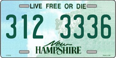 NH license plate 3123336