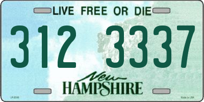 NH license plate 3123337