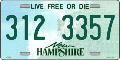 NH license plate 3123357
