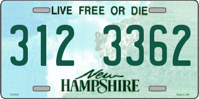 NH license plate 3123362