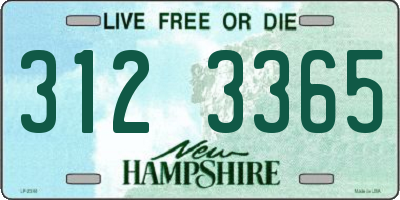 NH license plate 3123365