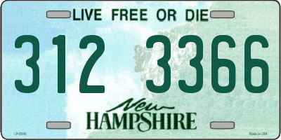 NH license plate 3123366