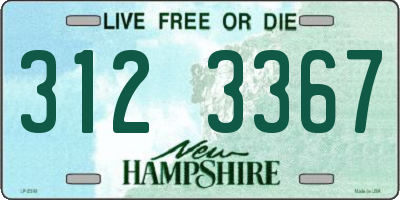NH license plate 3123367