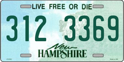 NH license plate 3123369