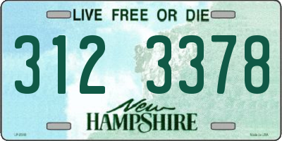 NH license plate 3123378