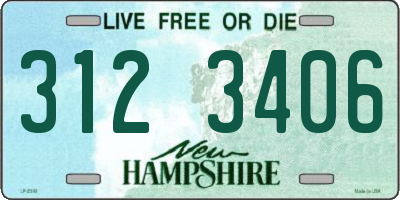 NH license plate 3123406
