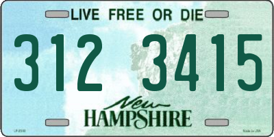 NH license plate 3123415