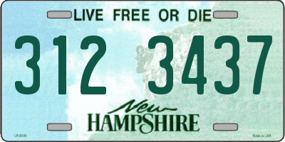 NH license plate 3123437