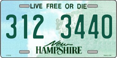 NH license plate 3123440