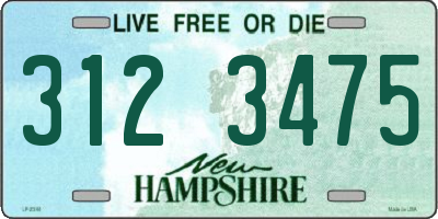 NH license plate 3123475