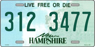 NH license plate 3123477