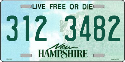 NH license plate 3123482