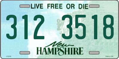 NH license plate 3123518