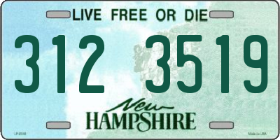 NH license plate 3123519