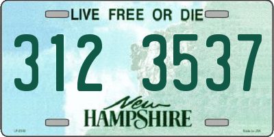 NH license plate 3123537
